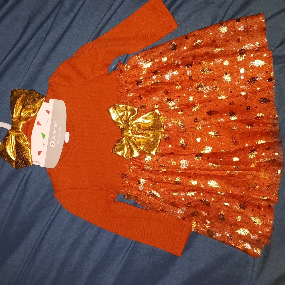 Size 6 Month Dress With Matching Bow